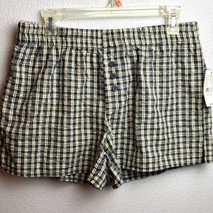 NWT PacSun Beverly and Beck Checkered Boxer Boy Shorts comfort lined waistband